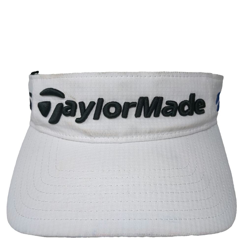 TaylorMade Visor White One Size Golf Hat SIM TP5 Logo Strapback 3D Embroidery